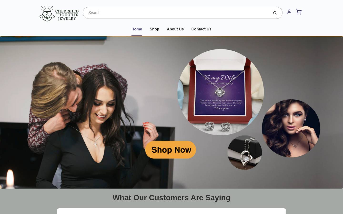 cherishedthoughtsjewelry.com homepage screenshot