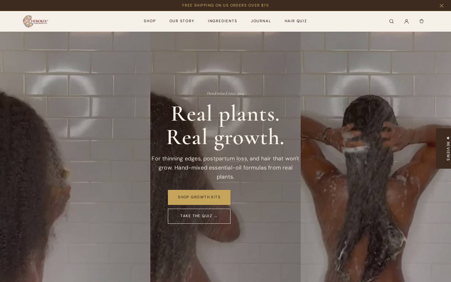 cherokeehairproducts.com homepage screenshot