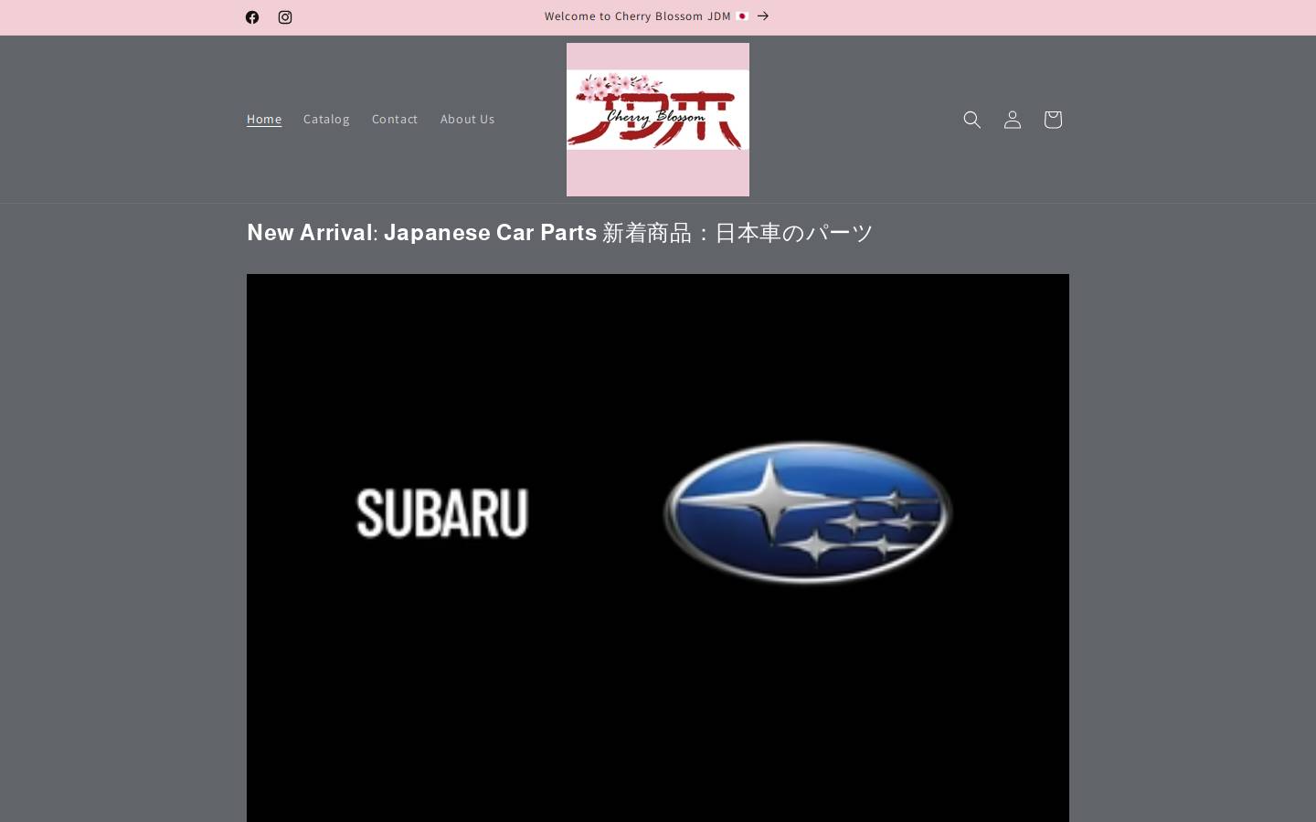 cherryblossomjdm.com homepage screenshot