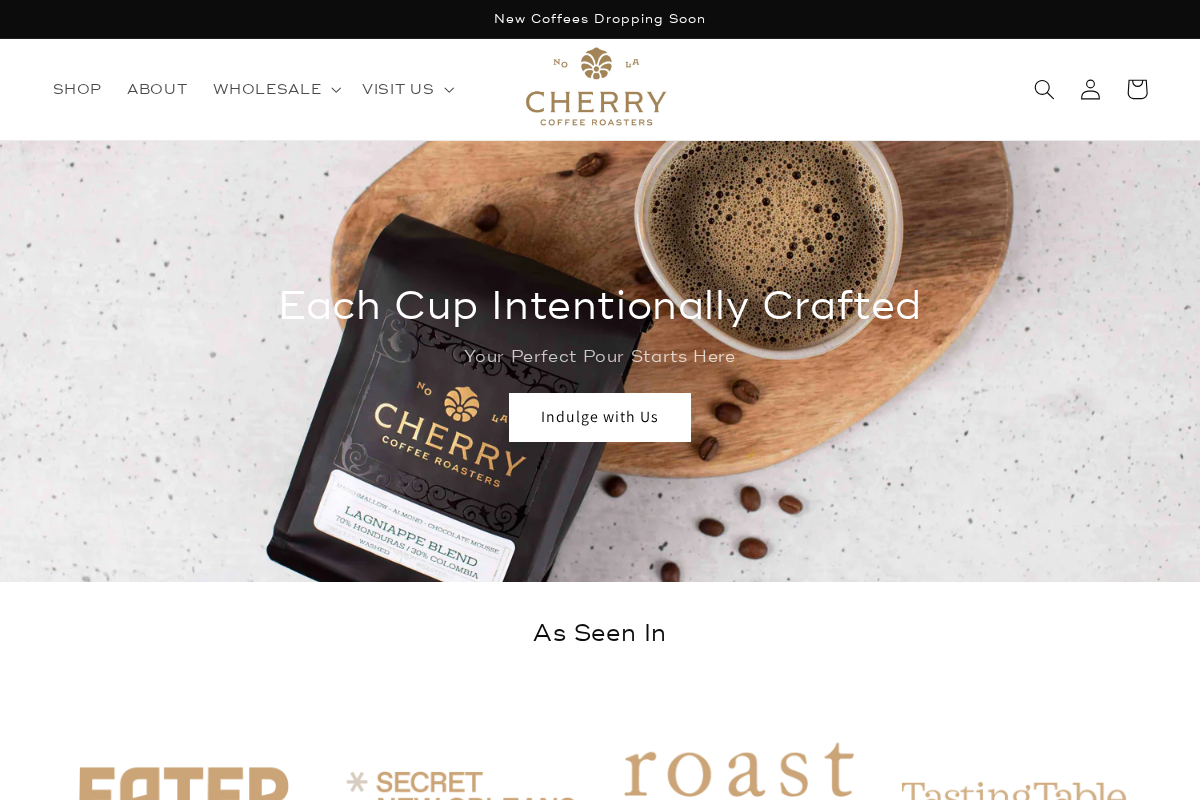 cherrycoffeeroasters.com homepage screenshot