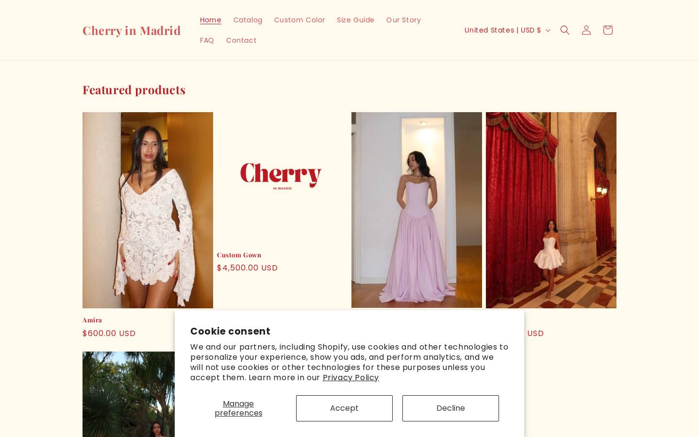cherryinmadrid.com homepage screenshot
