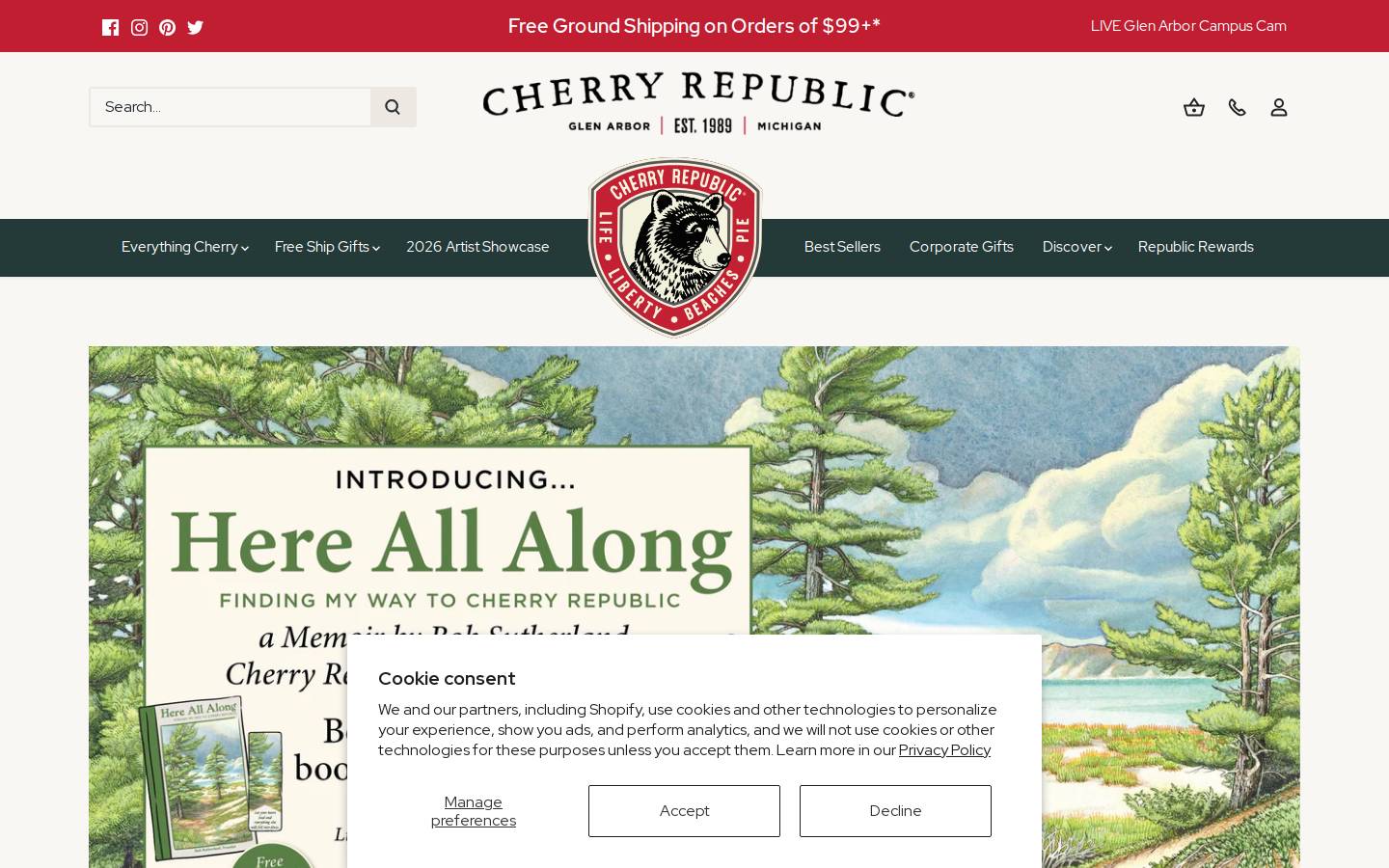 Cherry Republic homepage screenshot