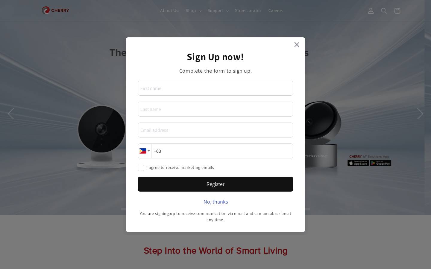 cherryshop.com.ph homepage screenshot