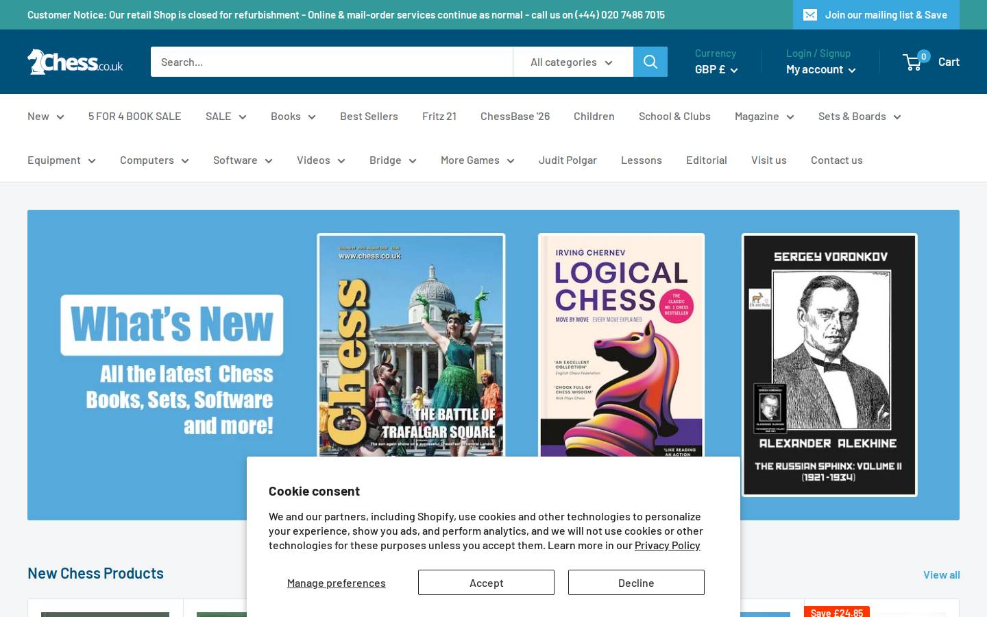 Chess & Bridge homepage screenshot
