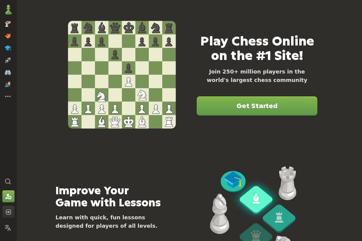 Chess.com homepage screenshot