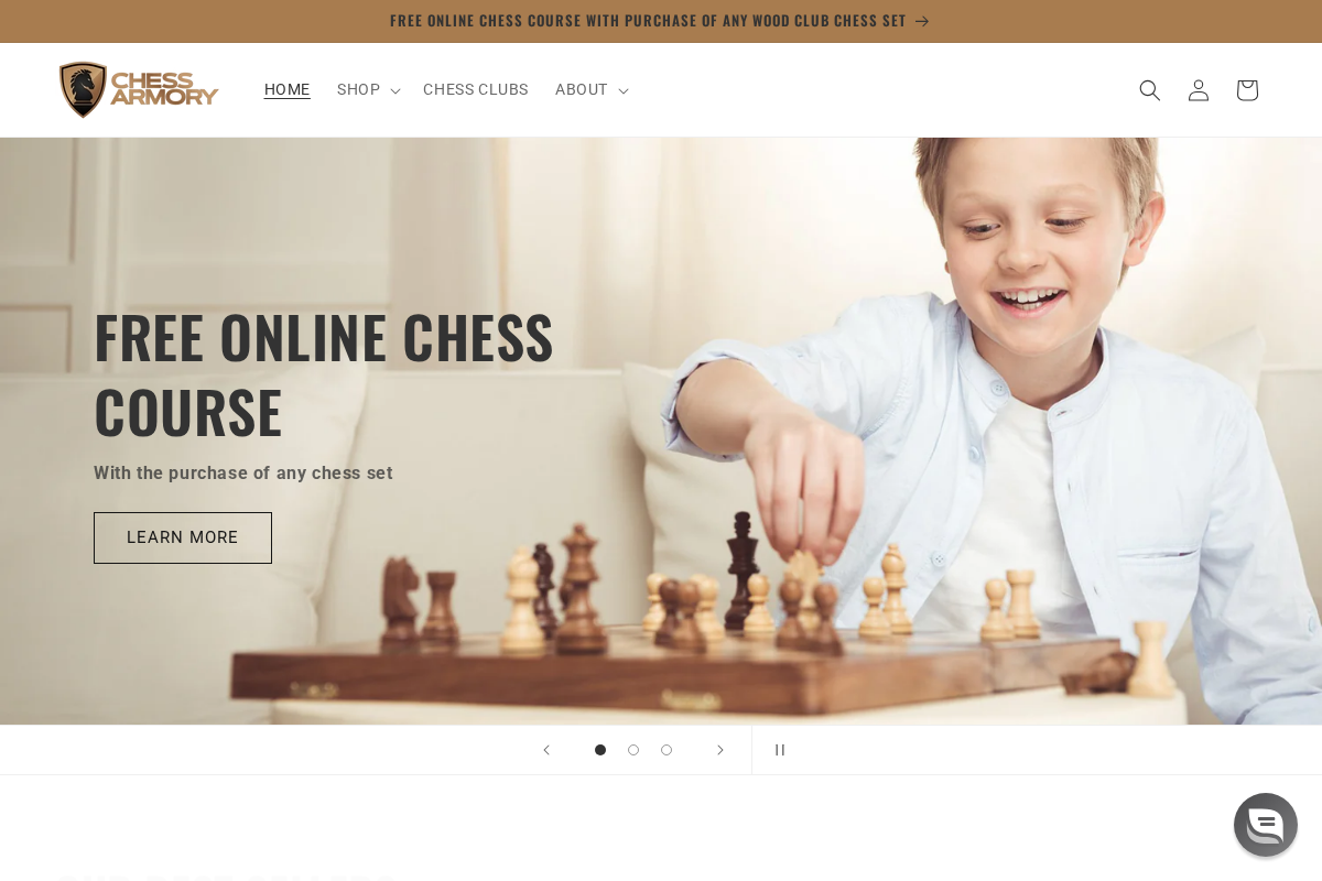 chessarmory.com homepage screenshot