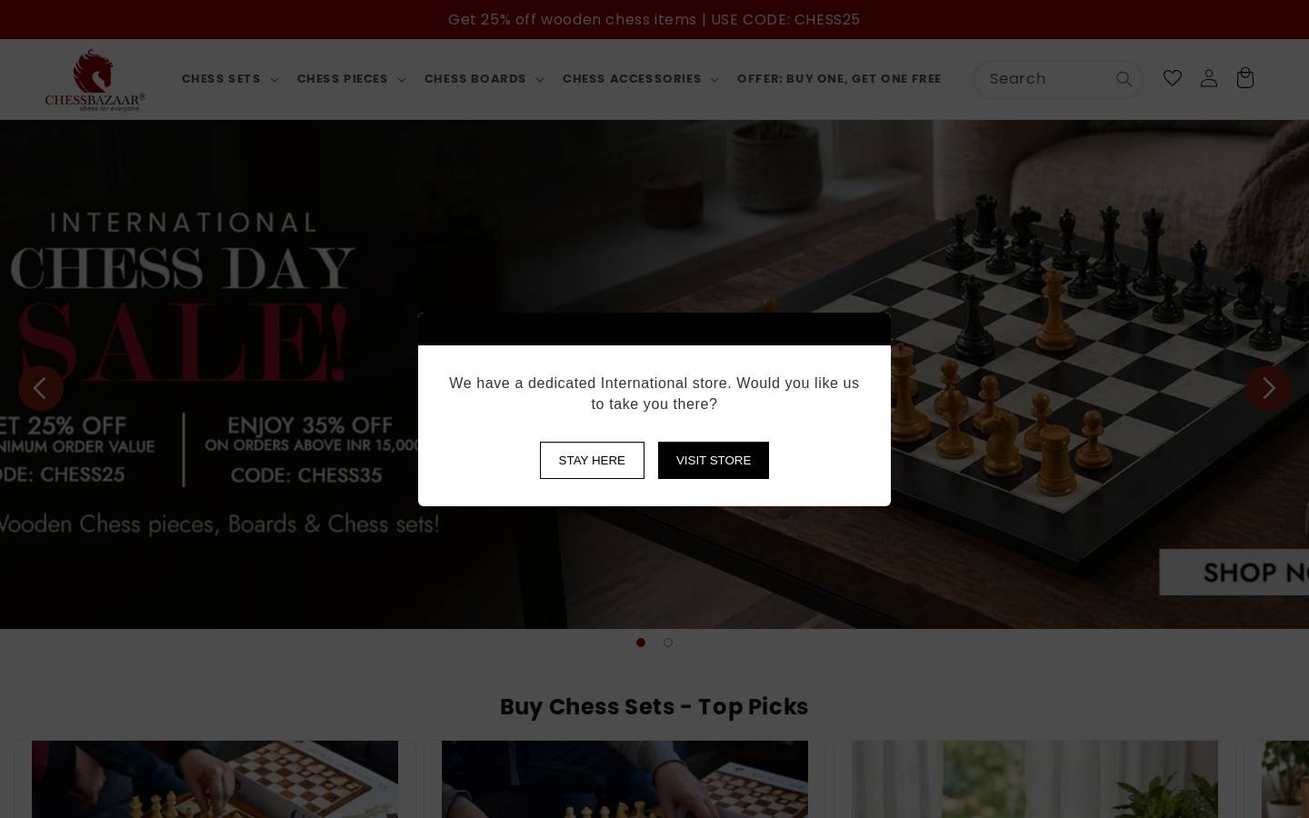 chessbazaar® homepage screenshot