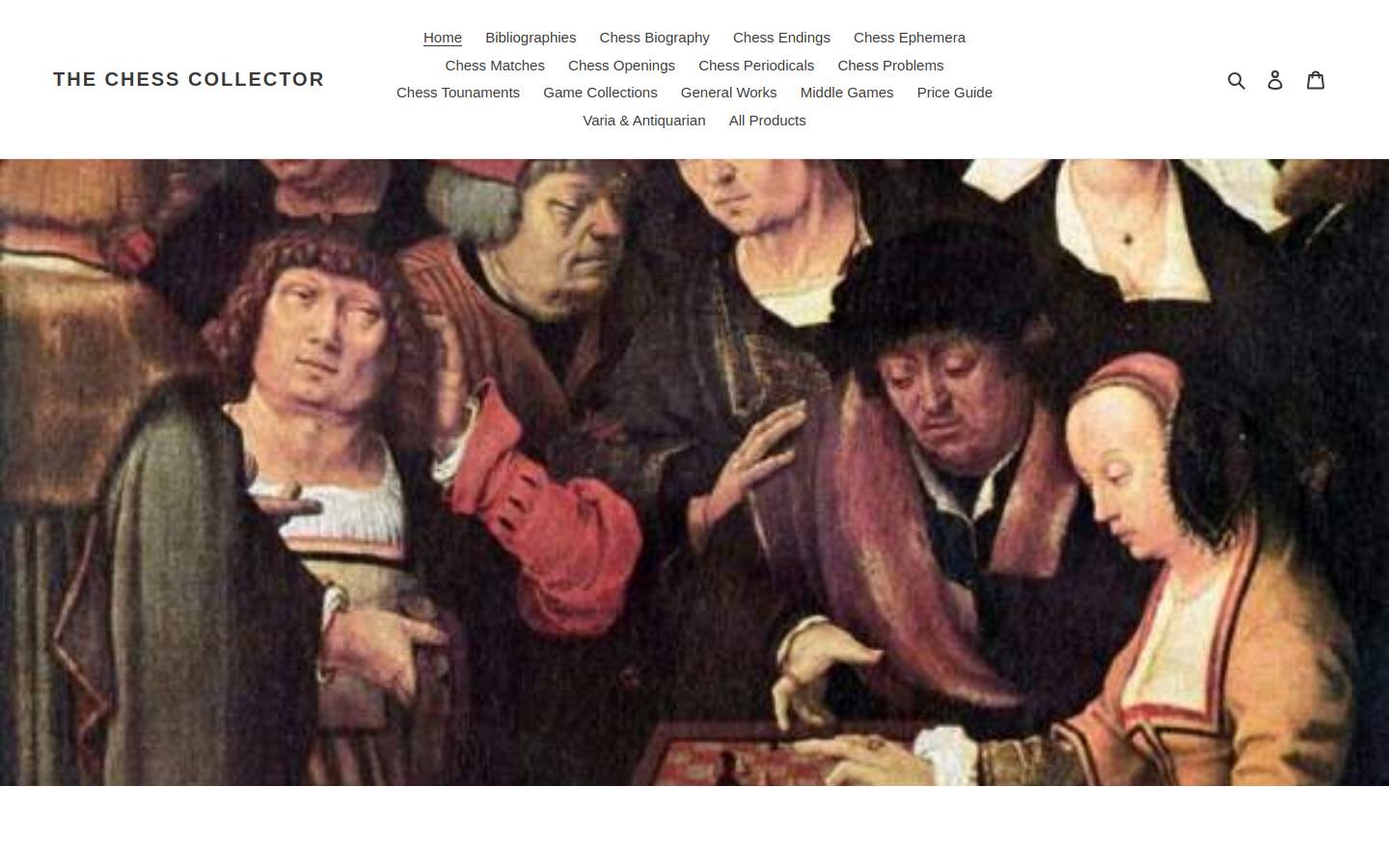 chesscollectorshop.com homepage screenshot