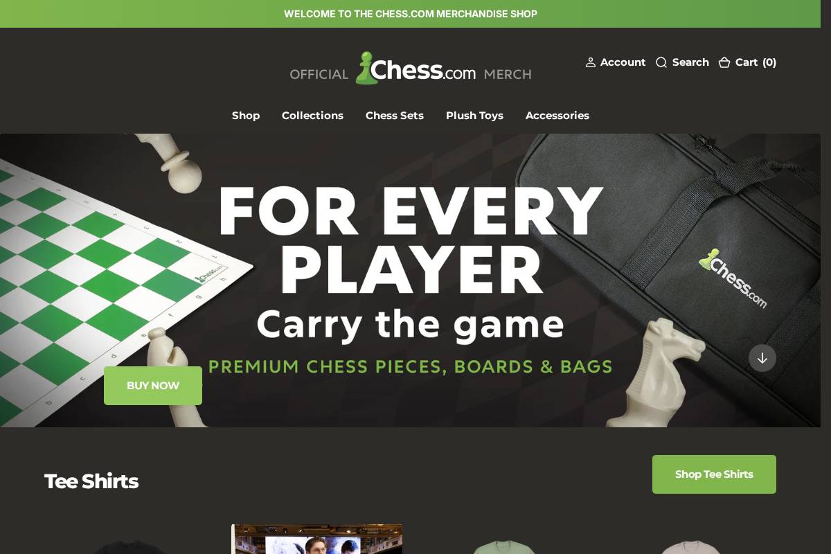 chesscom.shop homepage screenshot