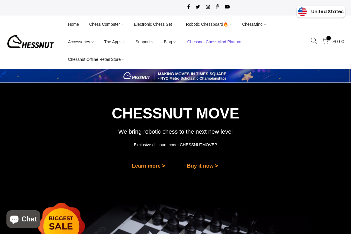 Chessnut homepage screenshot