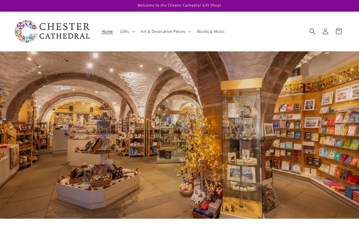 Chestercathedralshop homepage screenshot