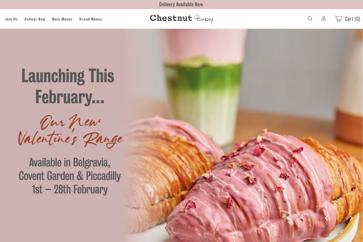 Chestnutbakery homepage screenshot