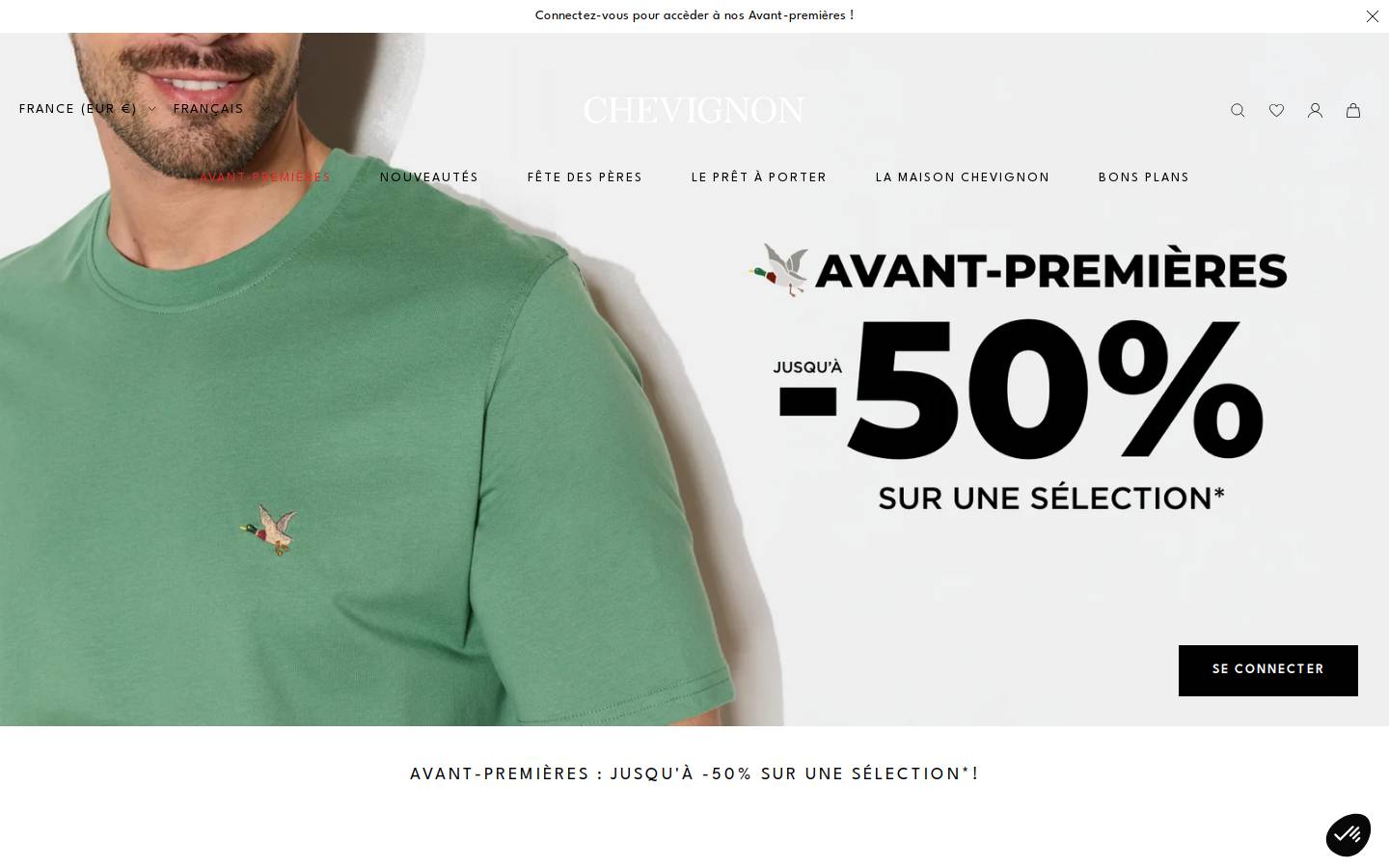 Chevignon homepage screenshot