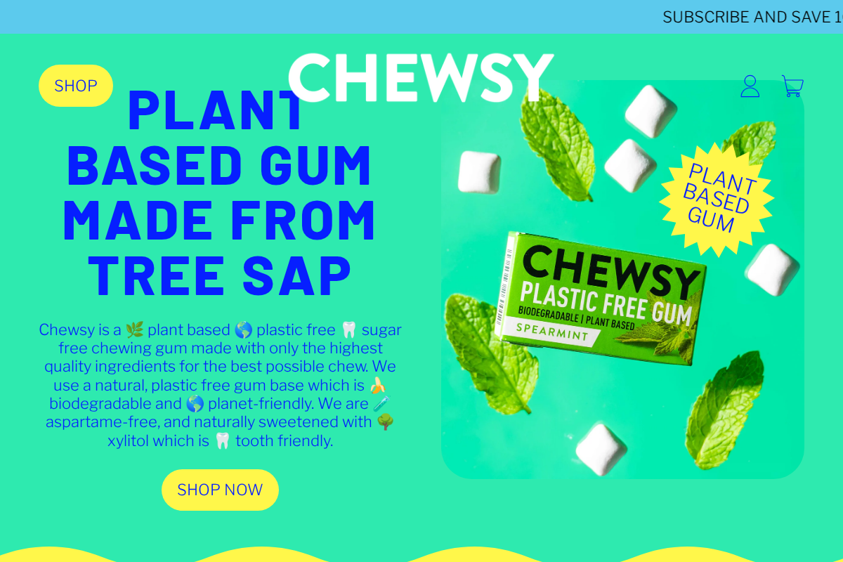 chewsygum.com homepage screenshot