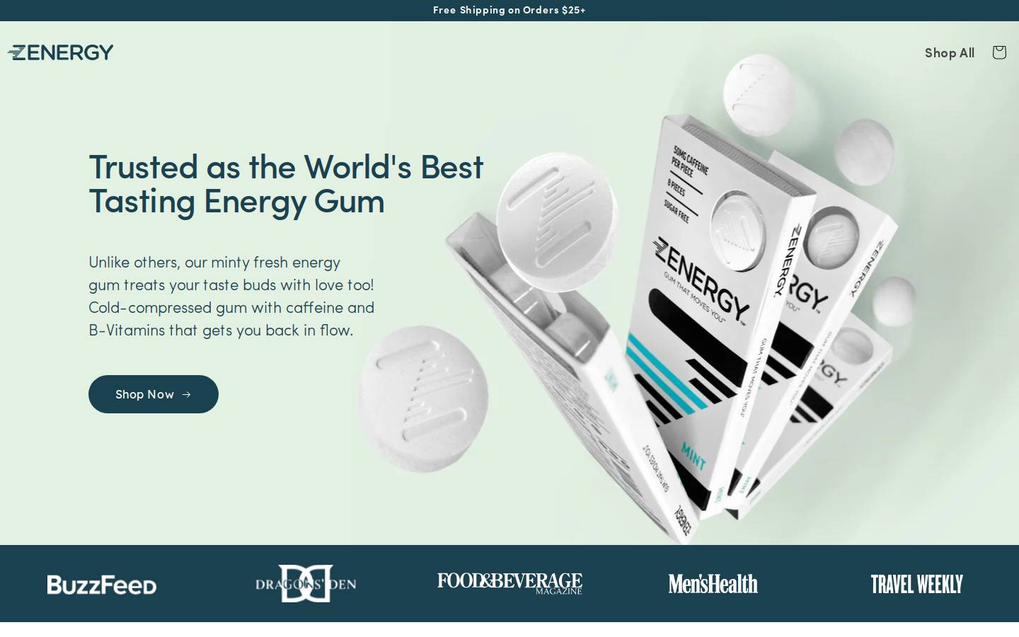 Chewzenergy homepage screenshot