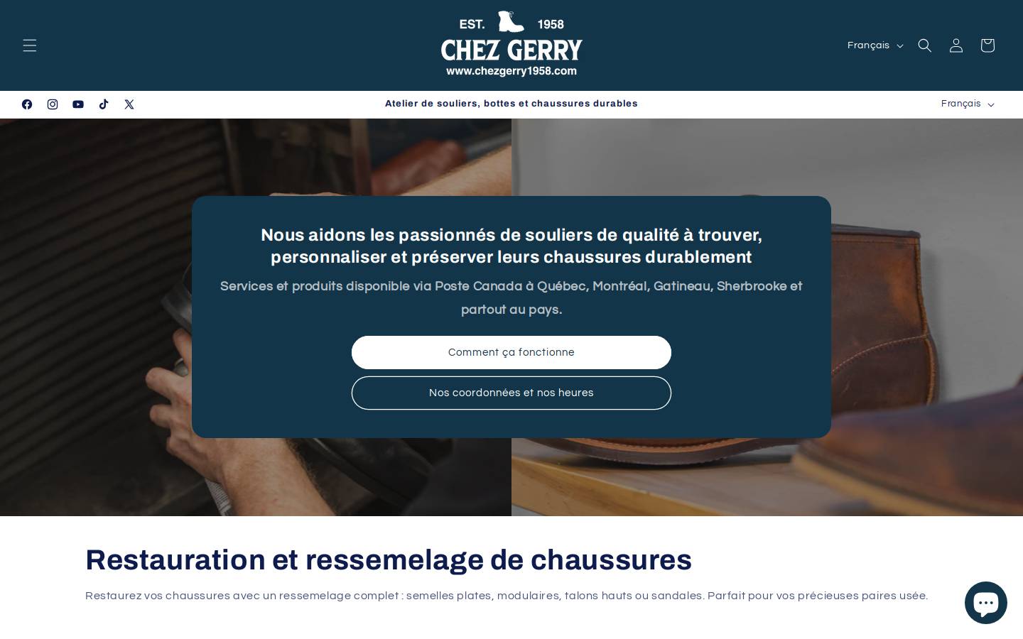 chezgerry1958.com homepage screenshot