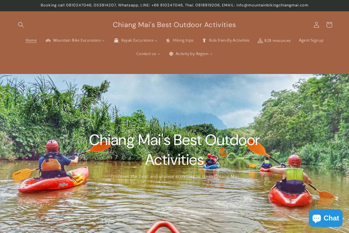 chiangmaioutdoor.com homepage screenshot