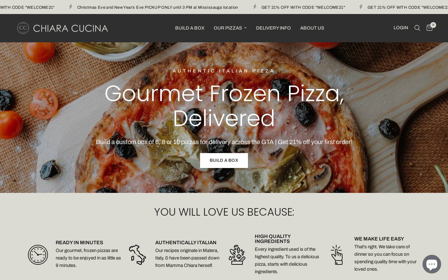 chiaracucina.com homepage screenshot