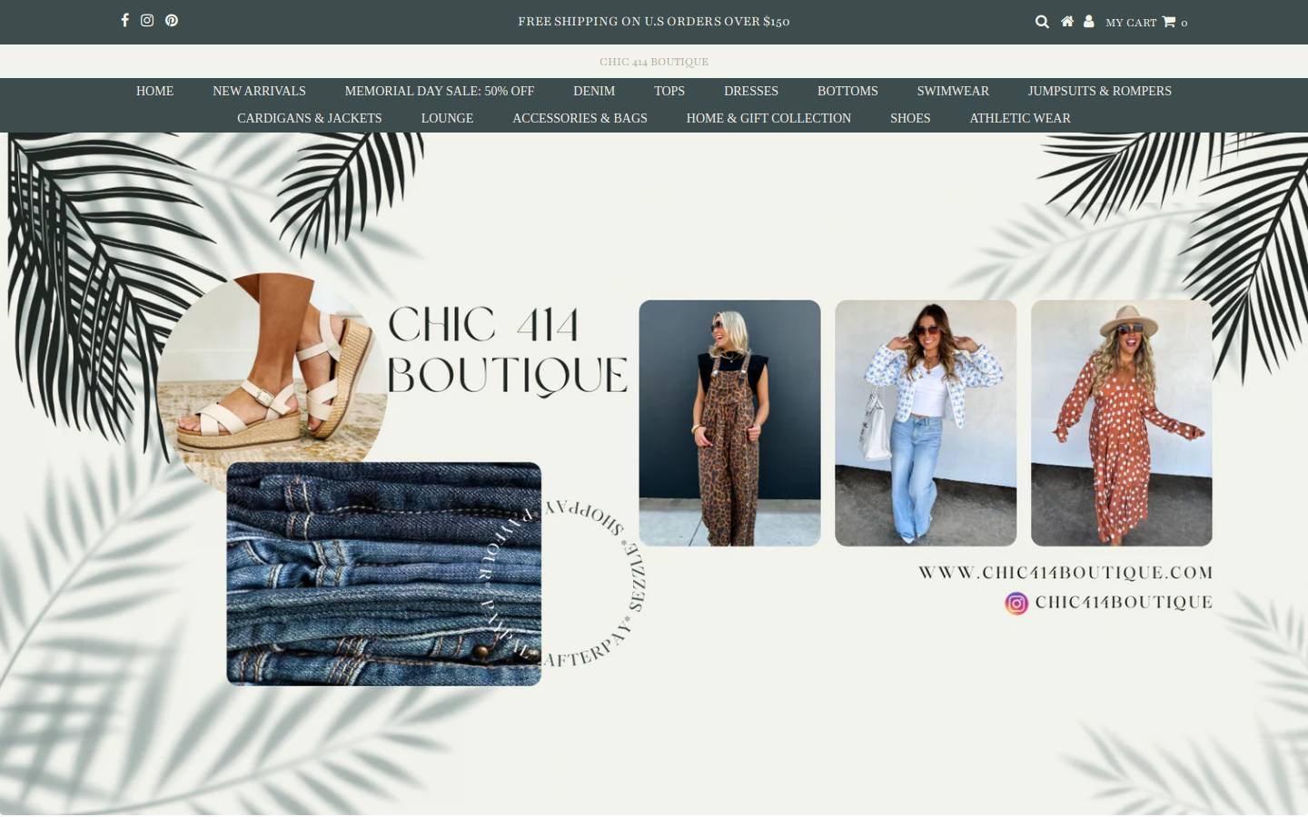 chic414boutique.com homepage screenshot