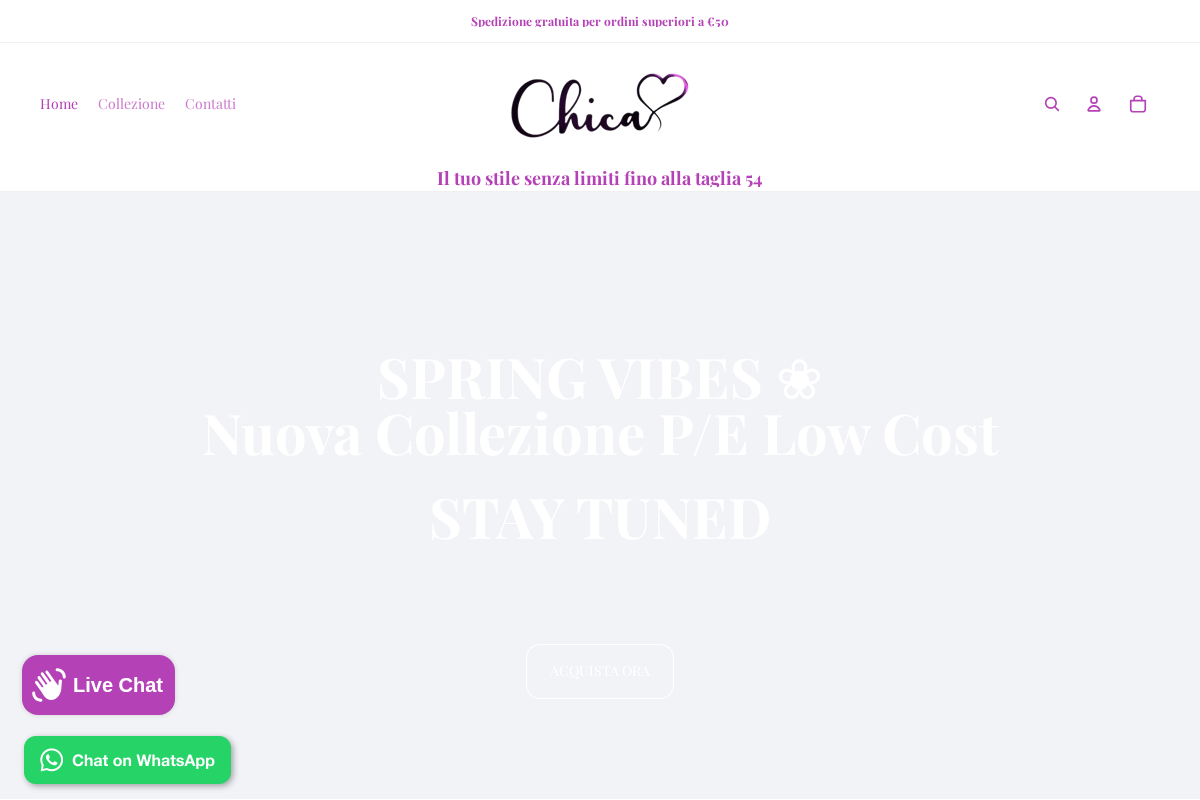 Chica Abbigliamento homepage screenshot