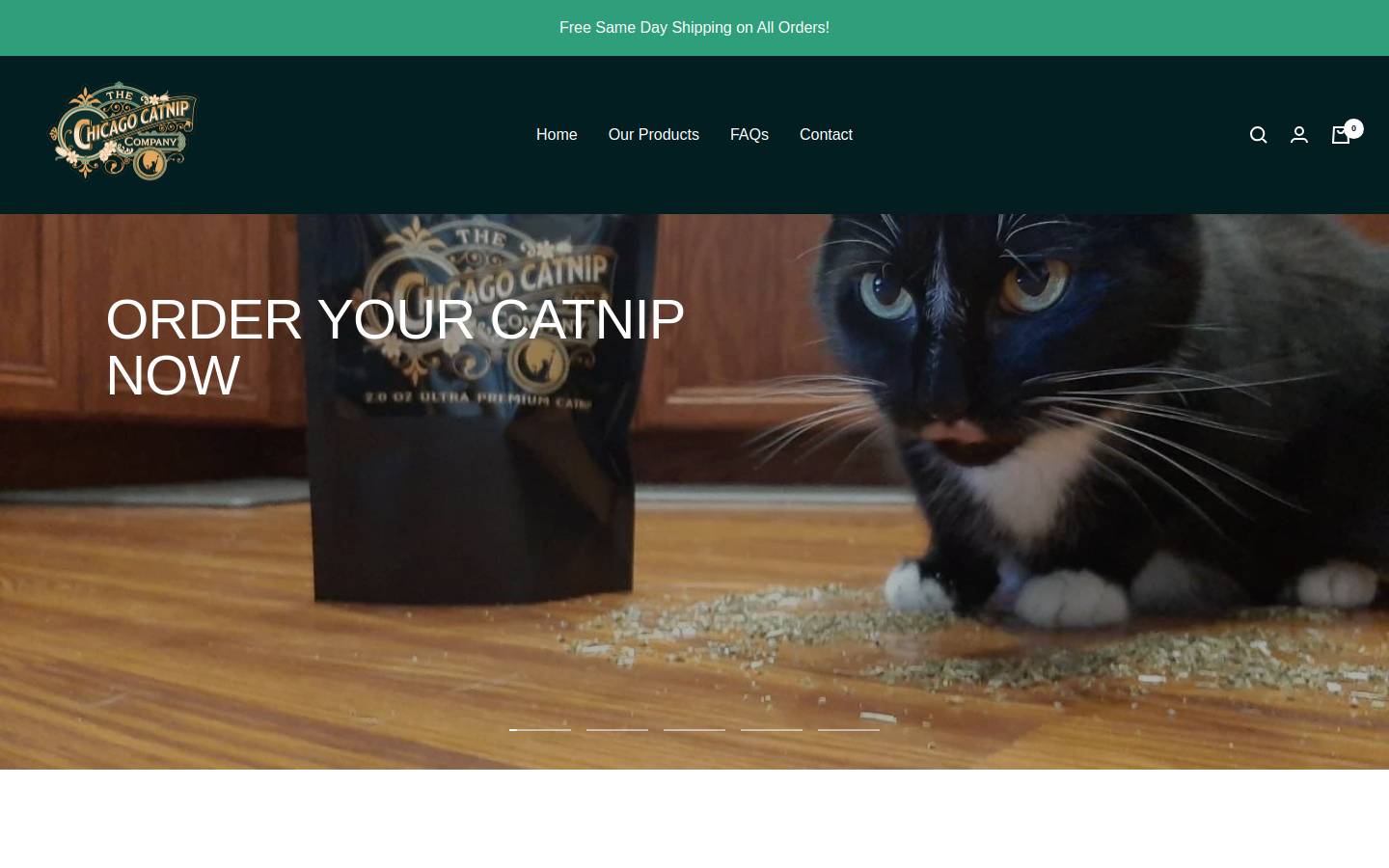 chicagocatnipcompany.com homepage screenshot