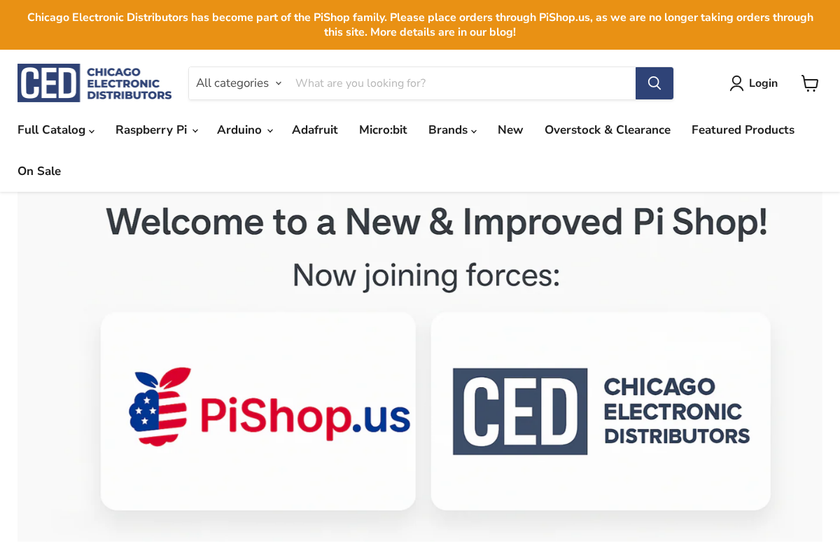 Chicago Electronic Distributors homepage screenshot