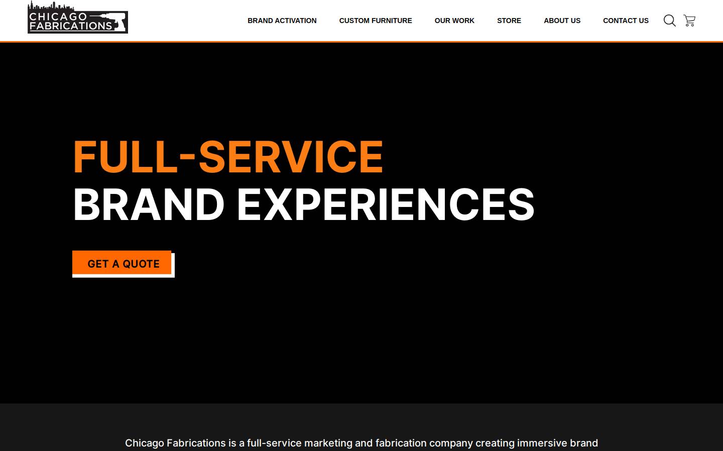 chicagofabrications.com homepage screenshot