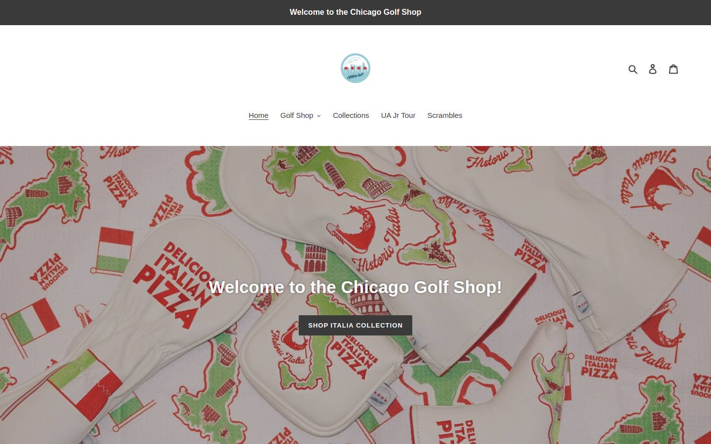 chicagogolfapparel.com homepage screenshot