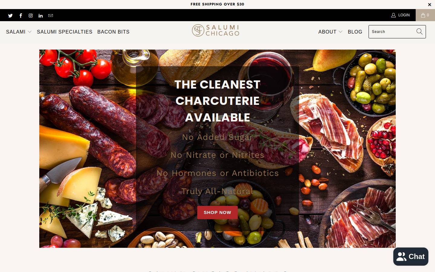 chicagosalumi.com homepage screenshot