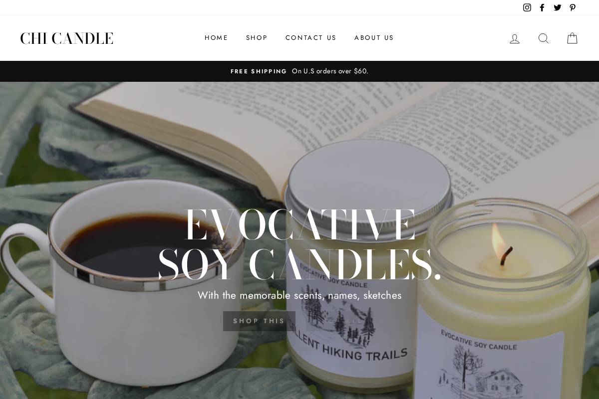 chicandle.com homepage screenshot