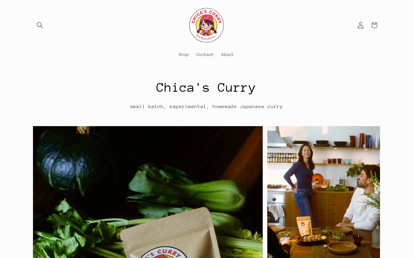chicascurry.com homepage screenshot