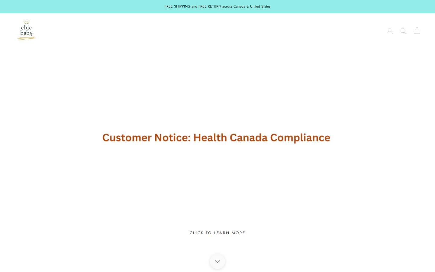 chicbaby.ca homepage screenshot