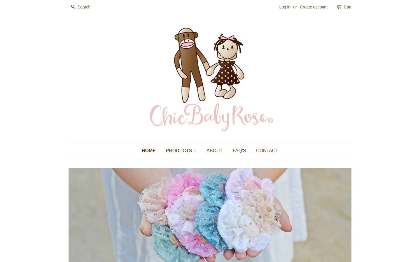 chicbabyrose.com homepage screenshot