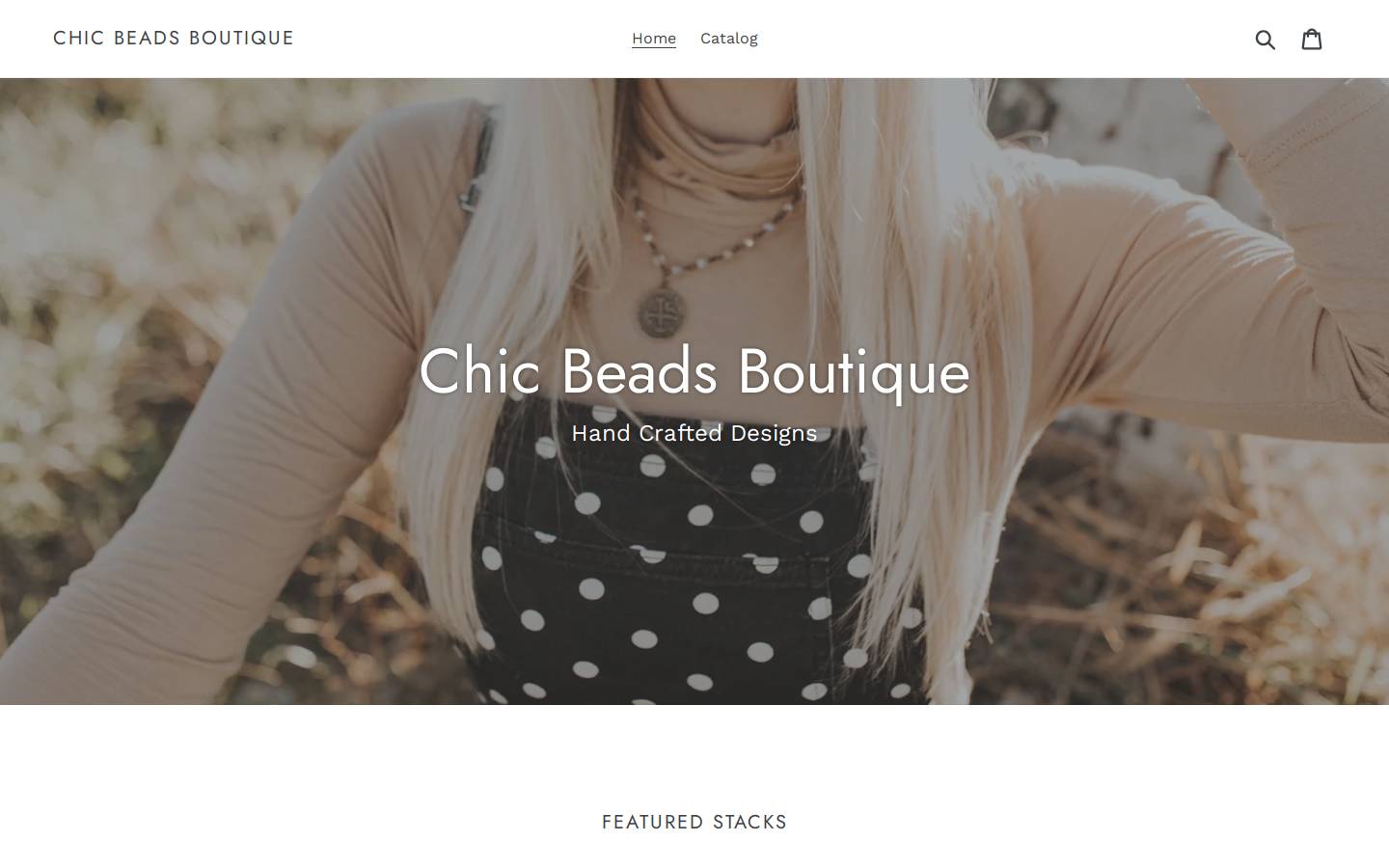 chicbeadsboutique.com homepage screenshot