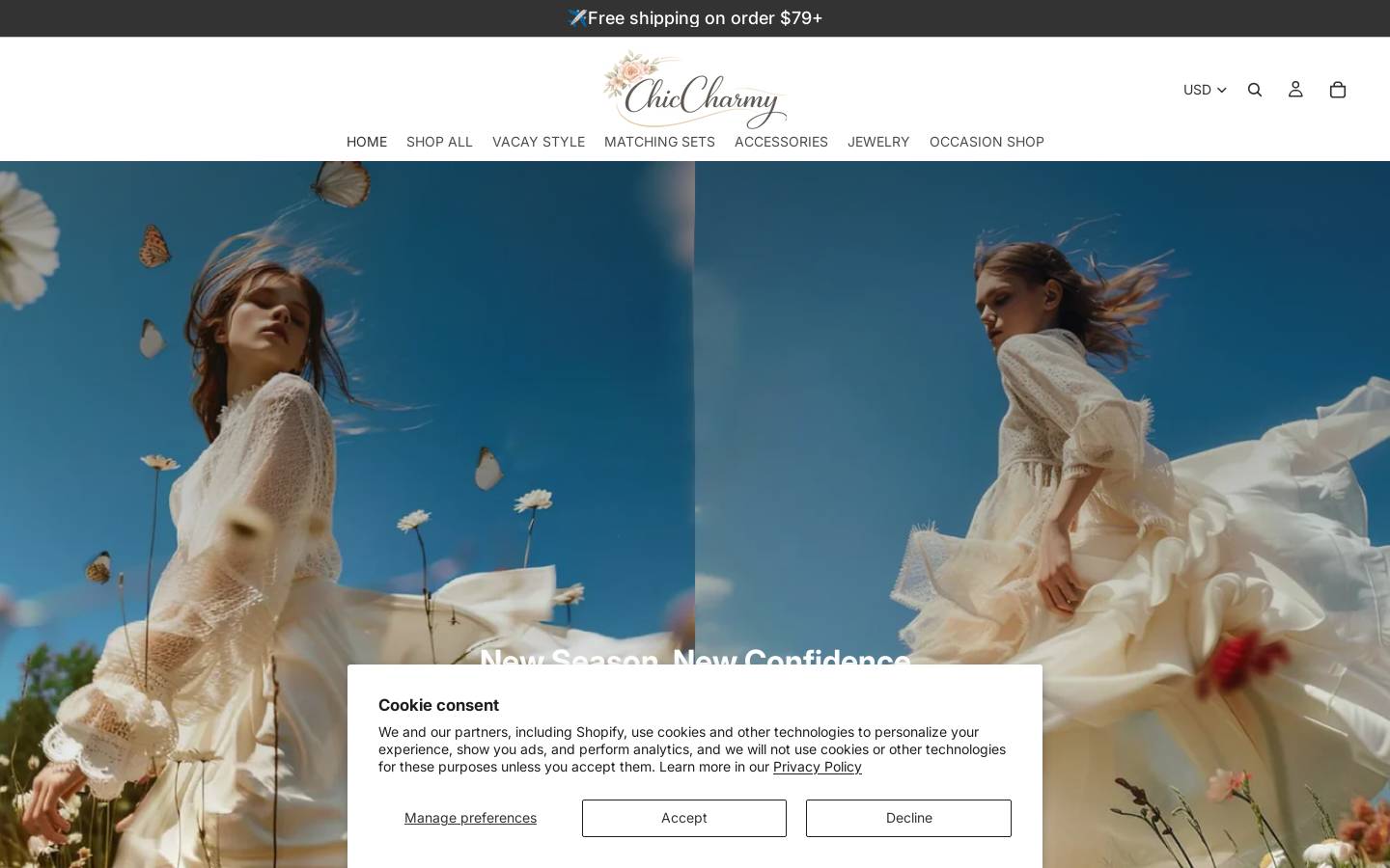 Chiccharmy homepage screenshot