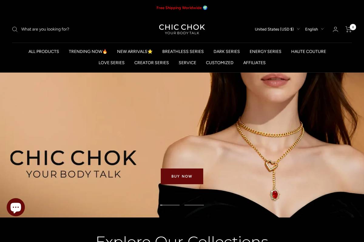 chicchok.com homepage screenshot