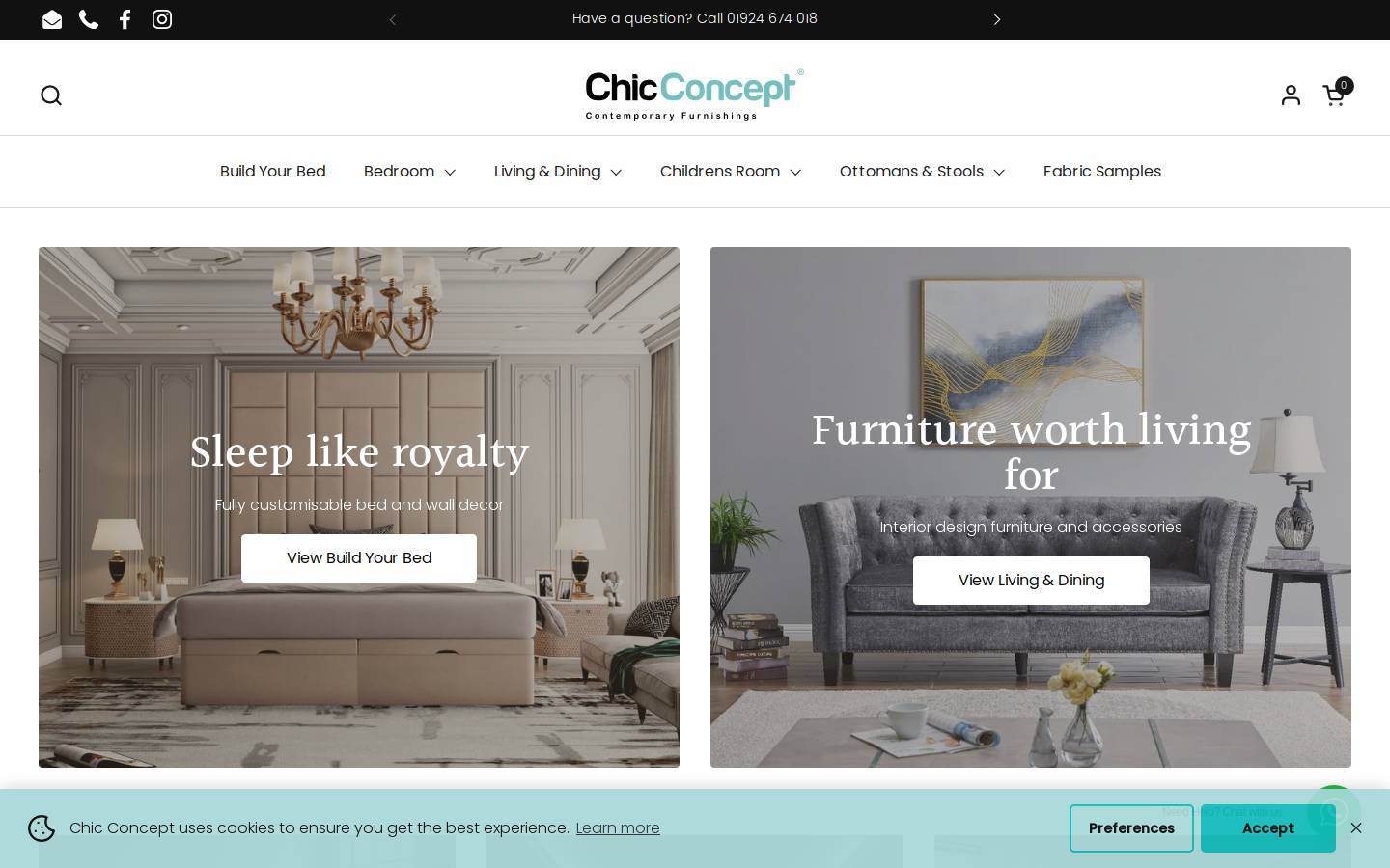 Chic Concept homepage screenshot