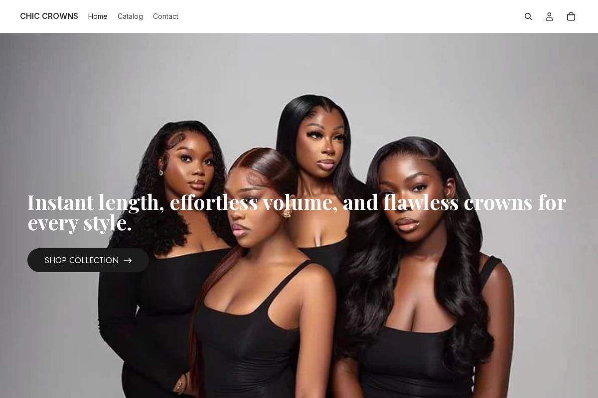 chiccrowns.com homepage screenshot