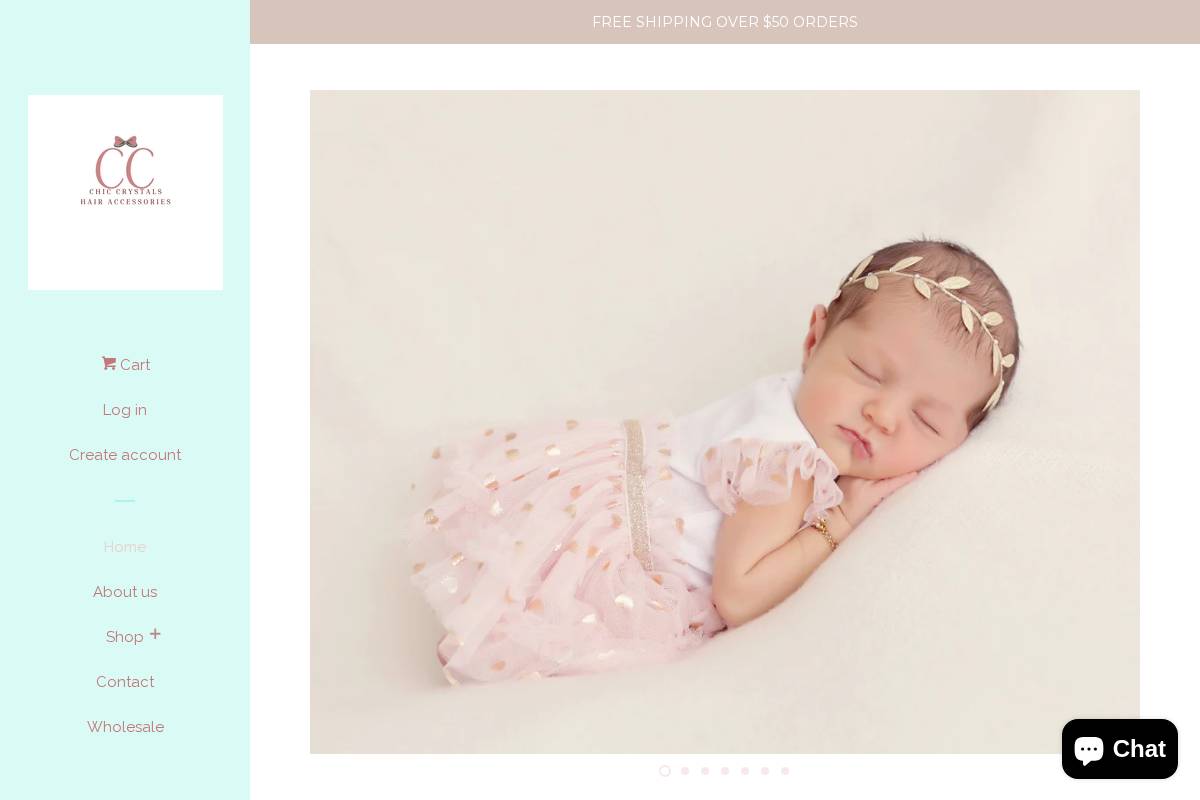 chiccrystals.com homepage screenshot