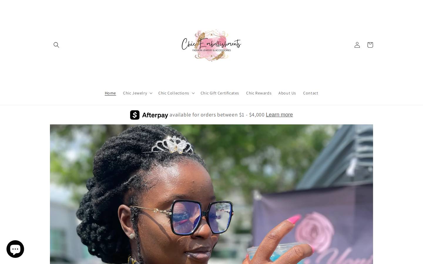 chicembellishment.com homepage screenshot