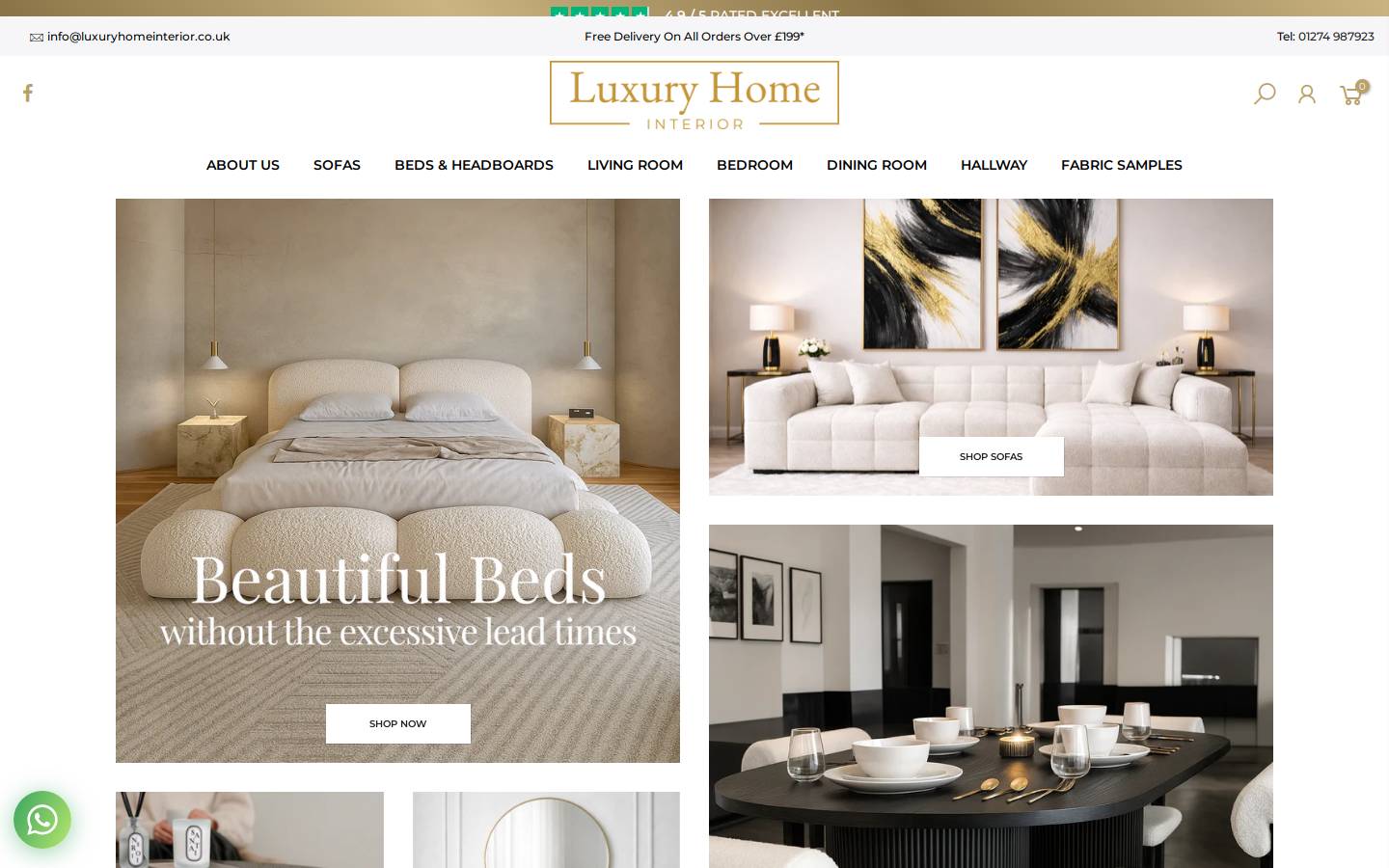 Luxuryhomeinterior homepage screenshot