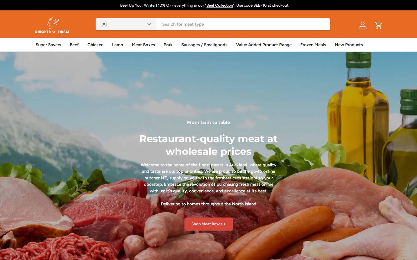 chickennthings.co.nz homepage screenshot