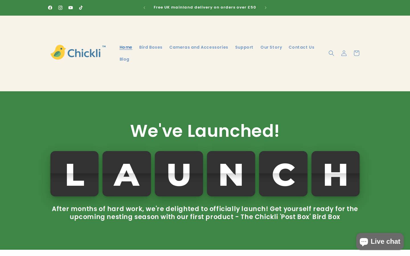 chickli.com homepage screenshot
