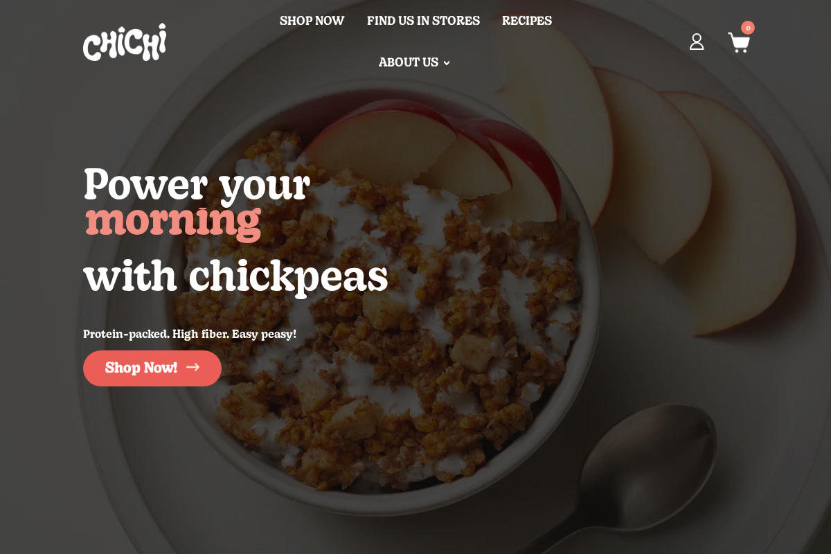 ChiChi Foods homepage screenshot