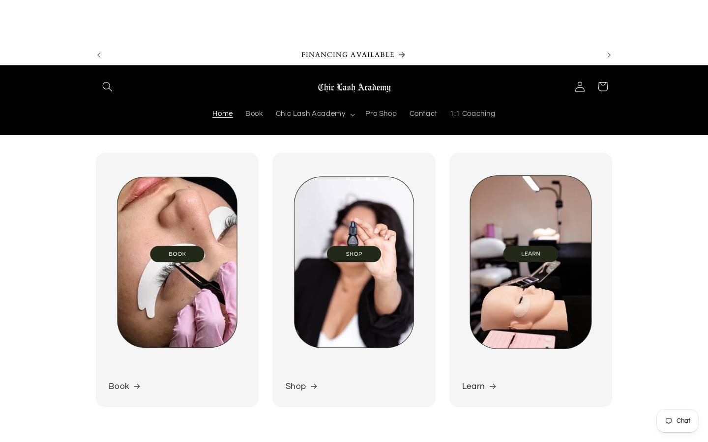 chiclashacademy.com homepage screenshot