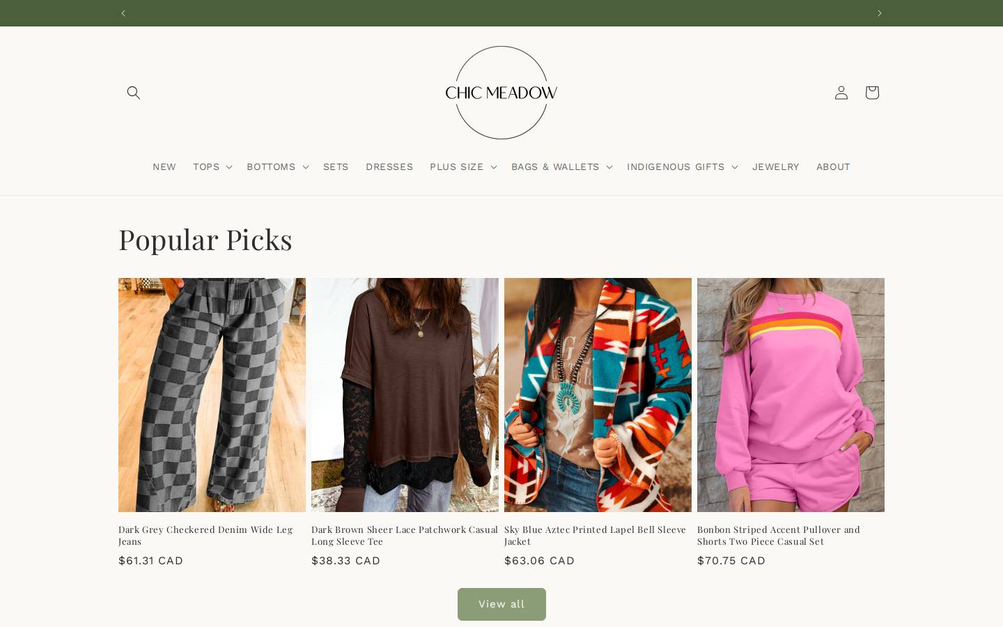 chicmeadow.com homepage screenshot