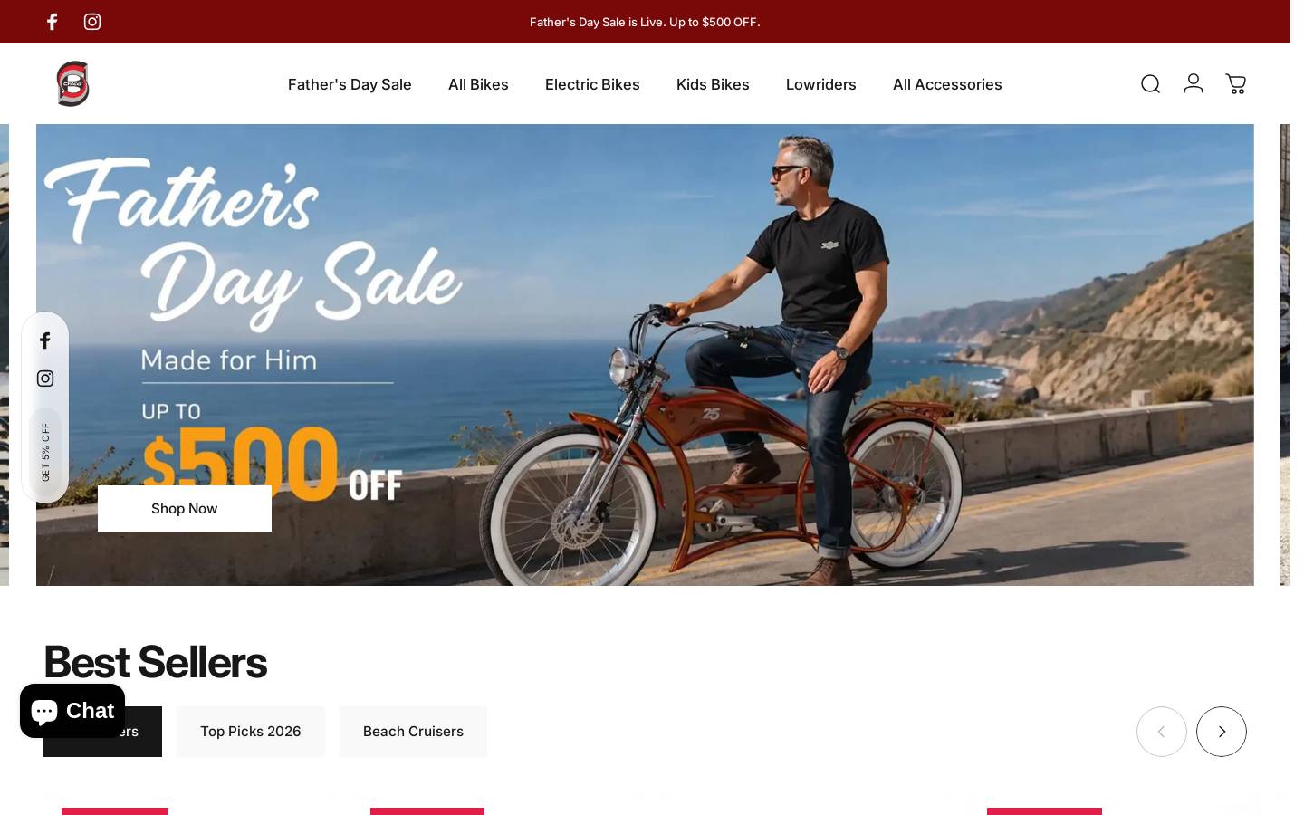 chicobikes.com homepage screenshot