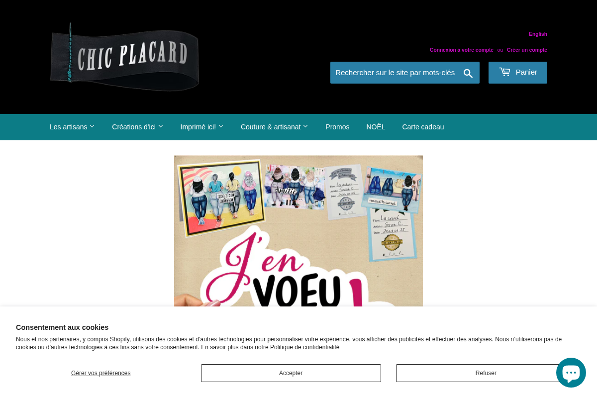 Chic Placard homepage screenshot