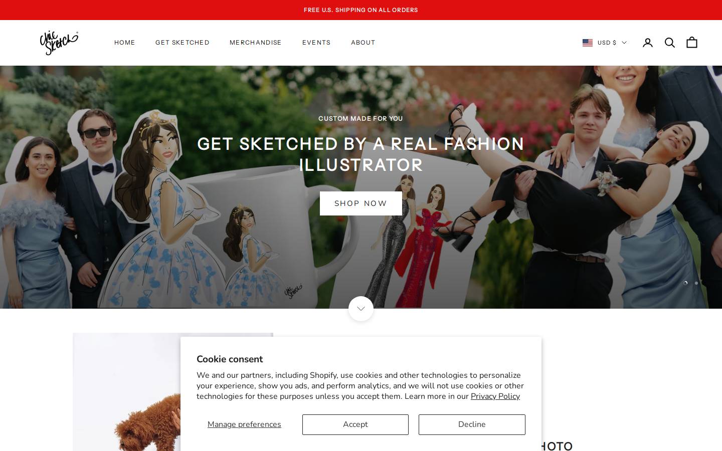 chicsketch.com homepage screenshot