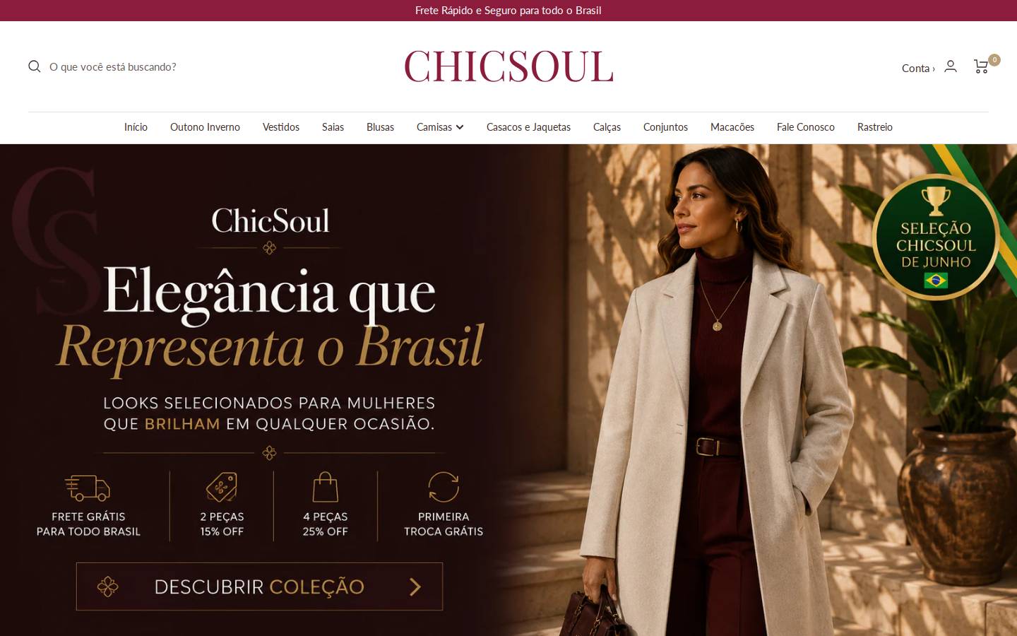 chicsoul.com.br homepage screenshot